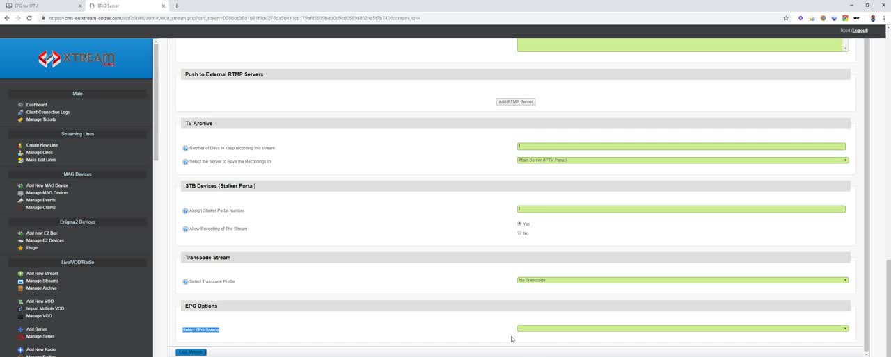 Add EPG to thousands of channels in Xtream Codes Panel with a few button clicks.