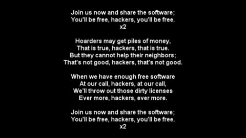 Free Software Song