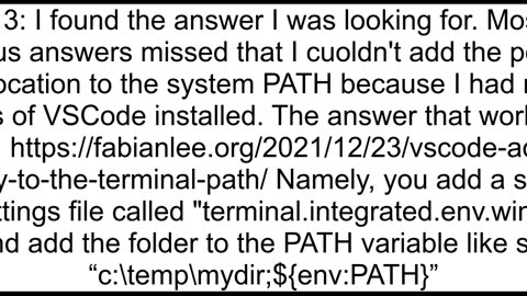 Add VSCode portable location to PATH