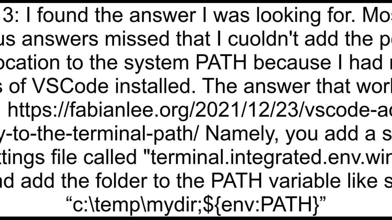 Add VSCode portable location to PATH