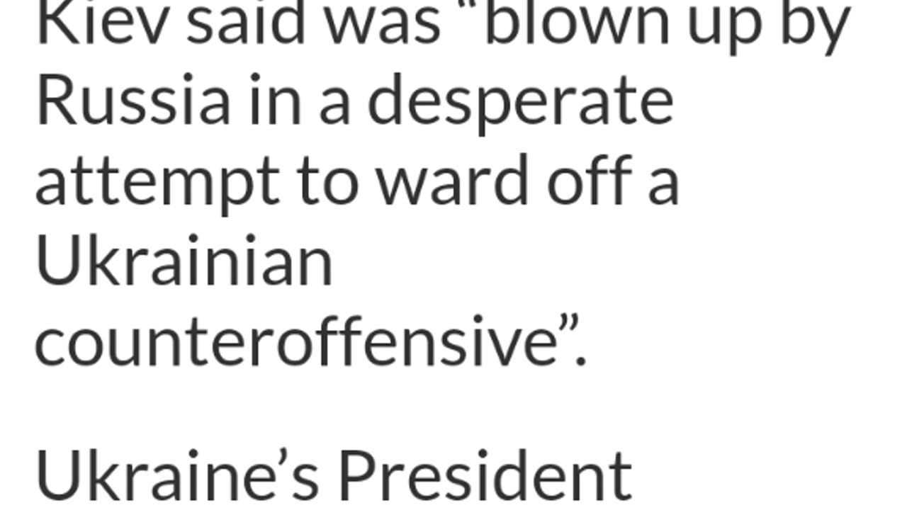 CIA RESPONSIBLE FOR DAM