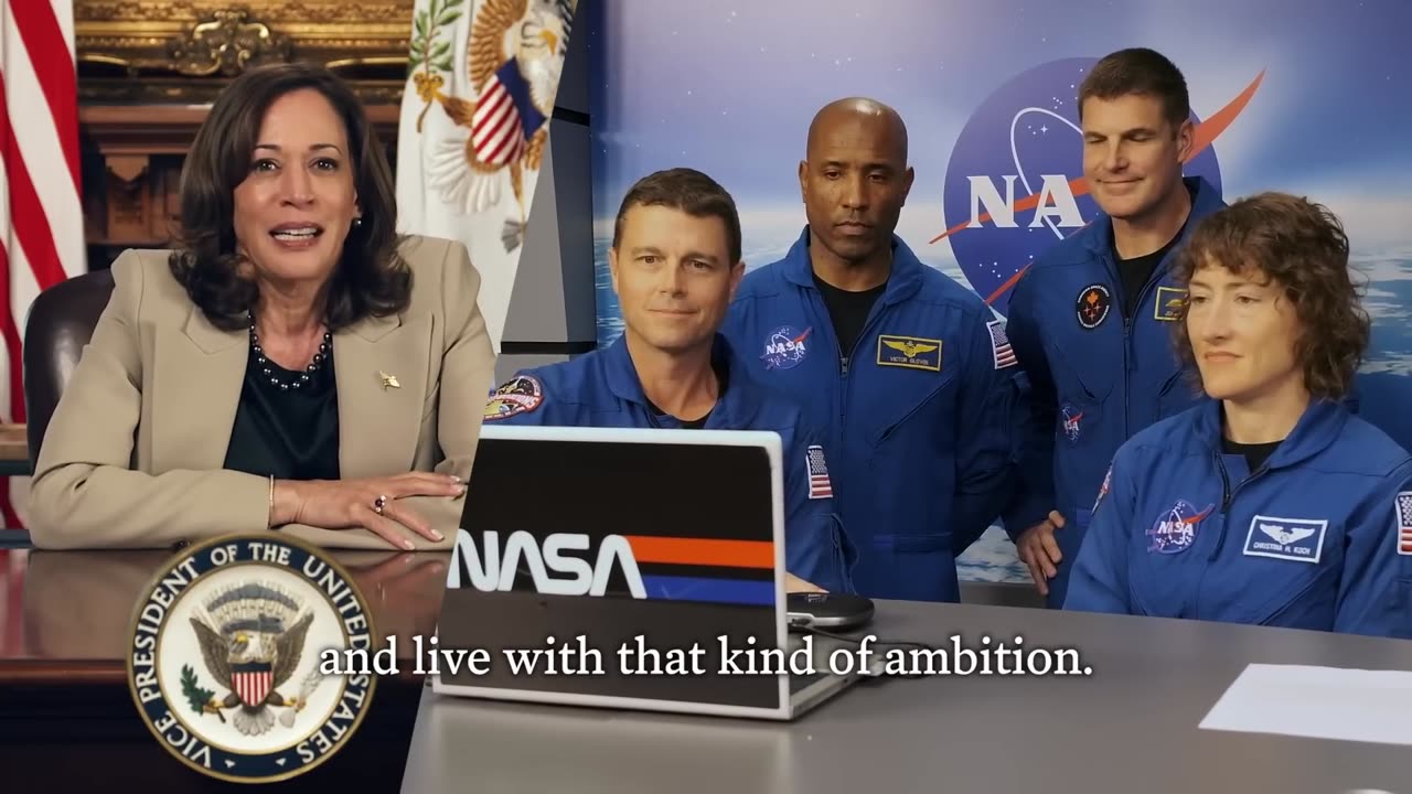 Vice President Kamala Harris talks with the NASA Artemis II Crew About How They Became Astronauts