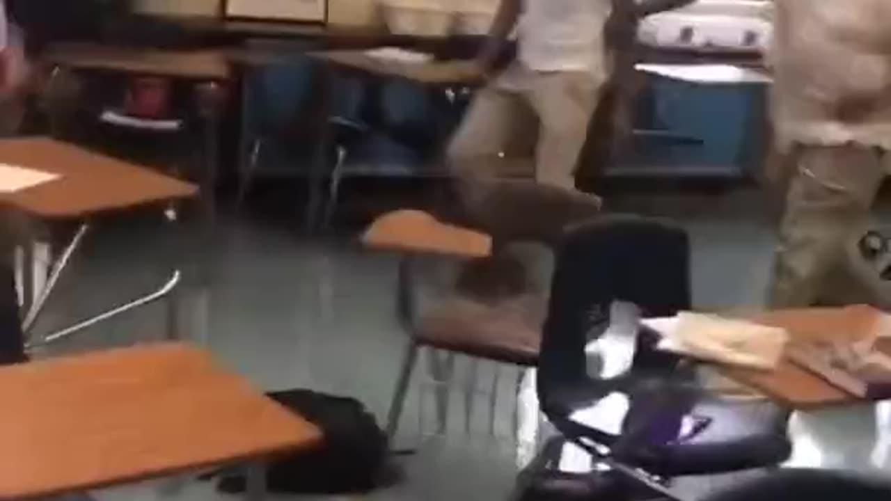 Kids Having Fight in Class Room