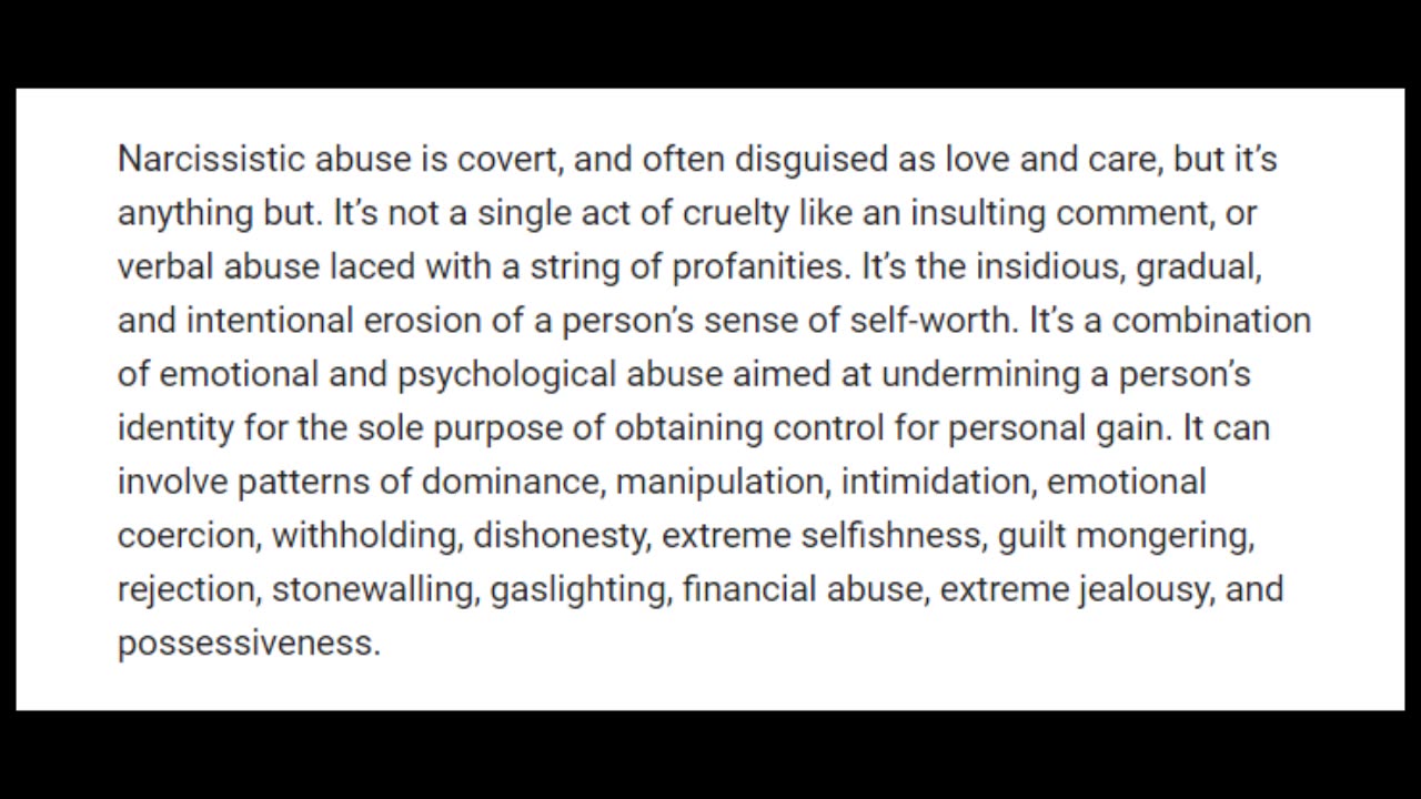 Narcissism Part 1 - Diagnosis and Behaviours