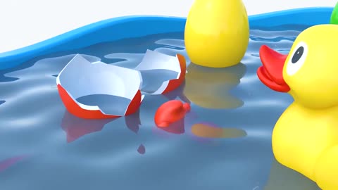 Rubber Ducks at the Swimming Pool - Nursery Cartoon Animation Video-1