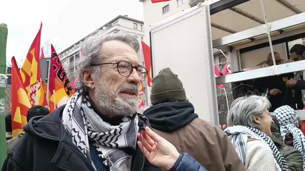 Intervista a Giorgio Cremaschi - Manifestazione nazionale a Milano contro la guerra - 24 febbraio