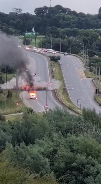 Cash in transit robbery right near Krugersdorp golf course, South Africa