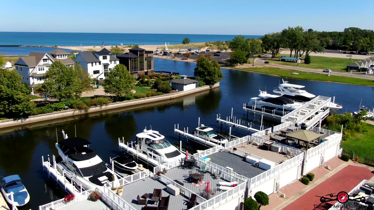 Stunning Views Of New Buffalo MI Lake Front 4K Drone Footage