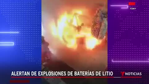 En video: una bicicleta eléctrica explota en Nueva York #Shorts | Noticias Telemundo