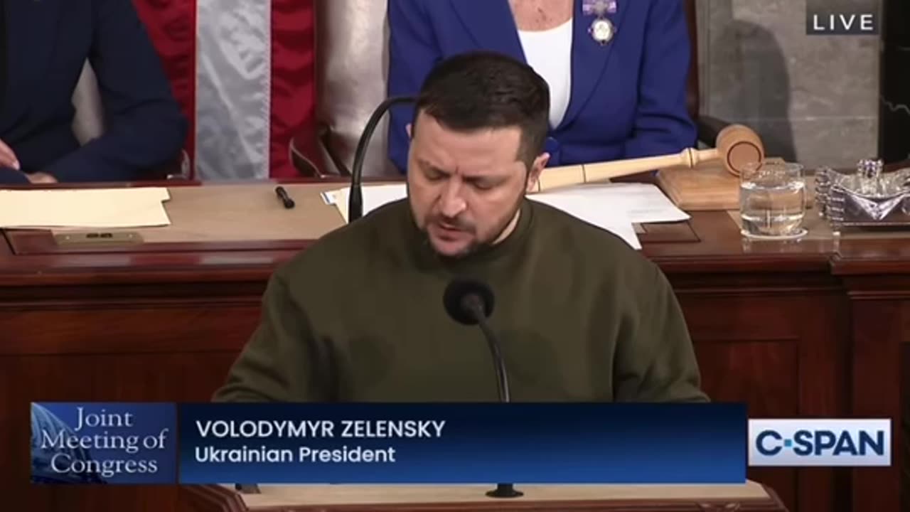 Ukraine President Zelensky speaks before US Congress.