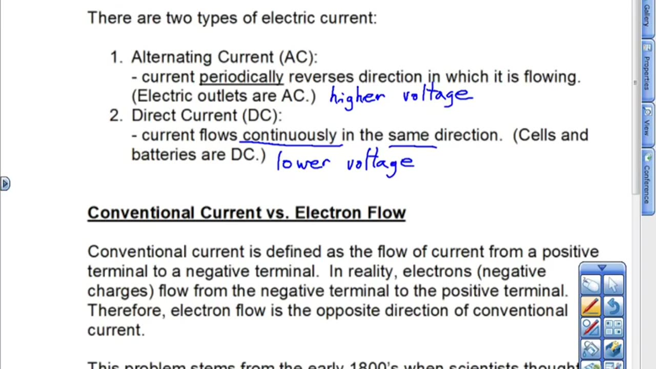 Types of Electric Current Lesson