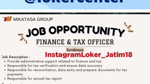 Rekomendasi loker Mikatasa Group #loker #lowongankerja #job #pekerjaan #shorts #reels