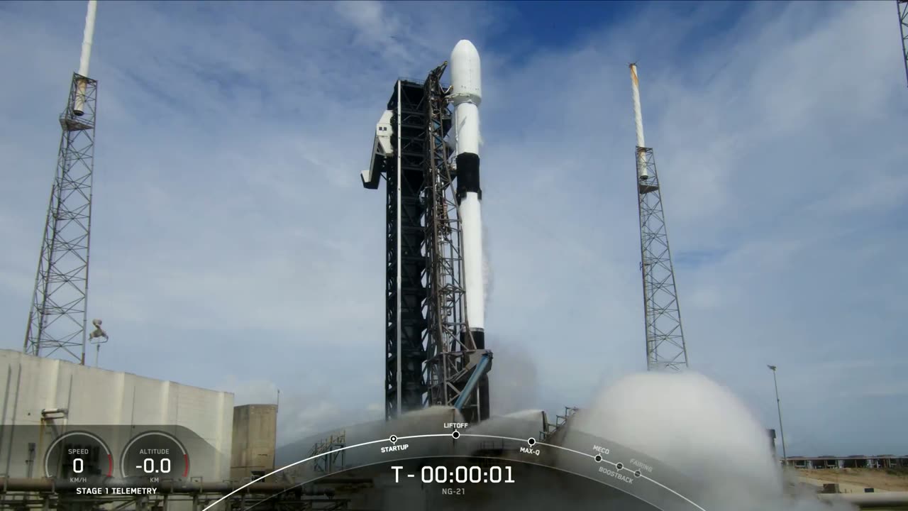 Liftoff of Falcon 9 and Cygnus!