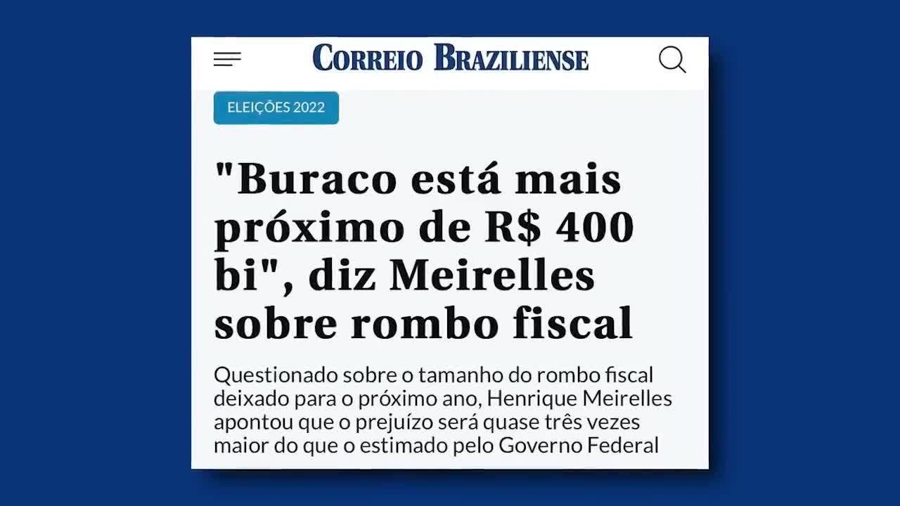 GRAVE: BOLSONARO DEIXOU ROMBO FISCAL DE R$ 400 BILHÕES NOS COFRES PÚBLICOS | PAULO GUEDES