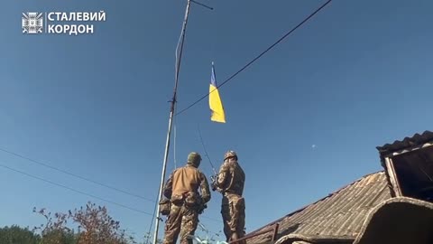 Soldiers of the "Staleviy Kordon" raised the Ukrainian flag in the settlements