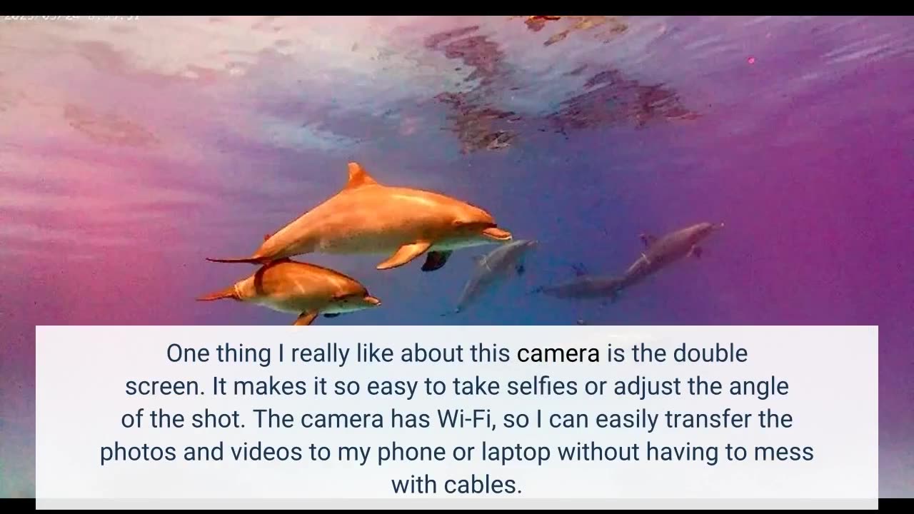 CAMWORLD Action Cam 4K 24MP 30FPS Underwater Camera 40M with Double Screen