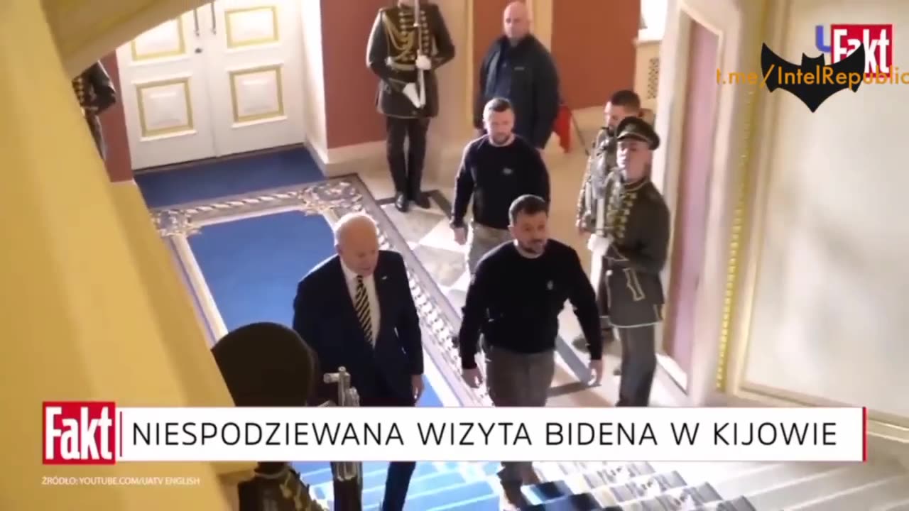 Some pictures of Biden's visit to Zelenksy in Kiev