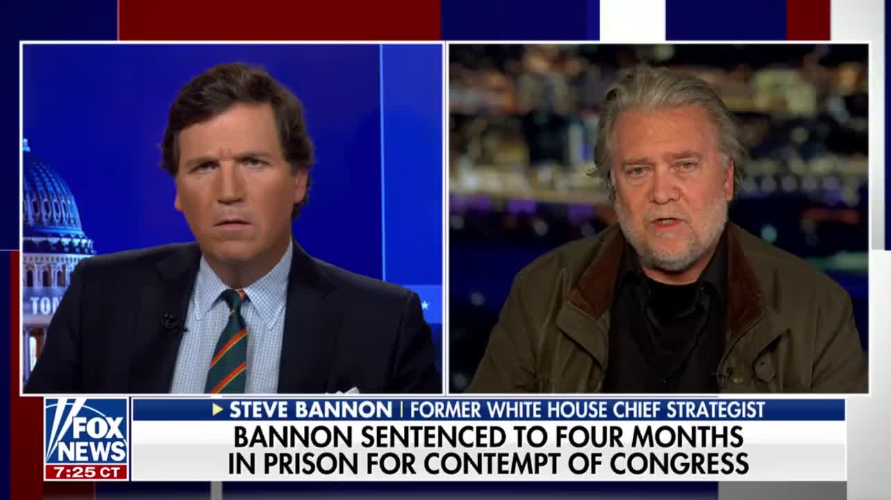 Steve Bannon sentenced to four months in prison, by Biden’s DOJ