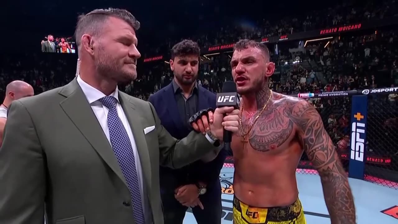 UFC FIGHTER RENATO MOICANO CALLS OUT THE GLOBALIST AGENDA AFTER WINNING FEATURE FIGHT