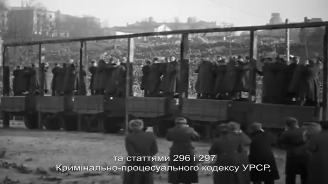 Public execution of Nazi war criminals in Kyiv. January 29, 1946