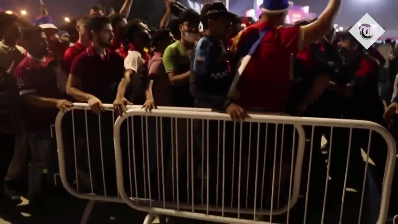 Qatar World Cup chaos as fans surge into holding area before opening match