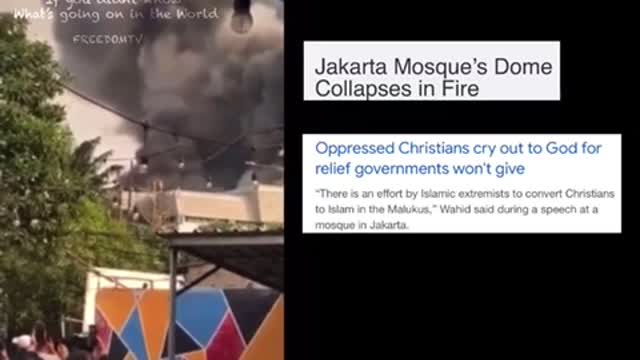 Jakarta Mosque’s Dome Burned down