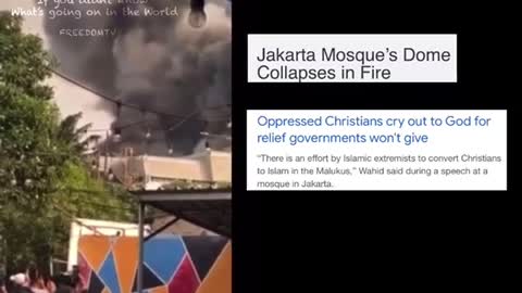 Jakarta Mosque’s Dome Burned down