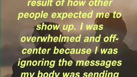 “For many years, my morning routine was a result of how other people expected me