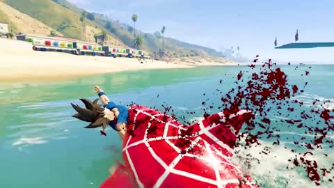 GTA V New Epic Parkour Race For Car Racing Challenge by Cars and Motorcycle, Founded Spider Shark6