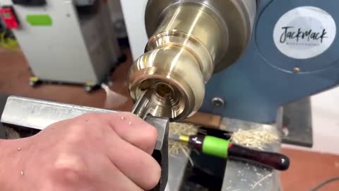 Woodturning - I Turned Solid Brass On A Wood Lathe !!7