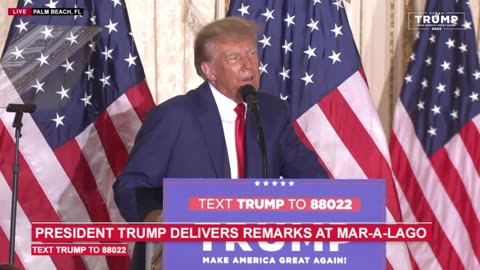 45th President Donald Trump Delivers Remarks From Mar-a-Lago Following Arraignment