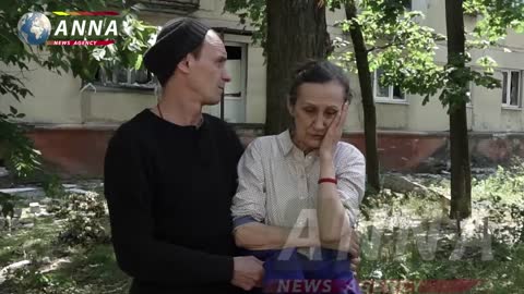 Bývalé velitelství 53. brigády ukrajinské armády v obytné čtvrti Severodoněcku