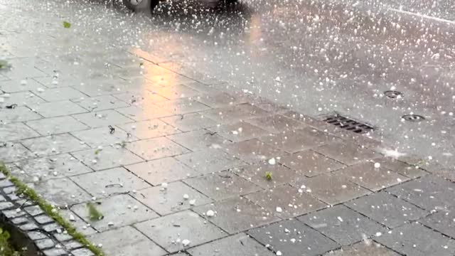 Hailstorm Pummels Bavarian Town