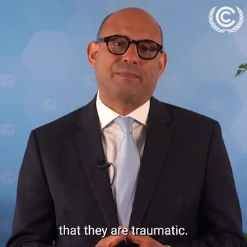 UN Climate Change Secretary Simon Stiell with that Climate Change Fear