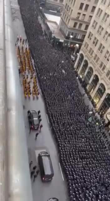 A sea of blue uniforms in NYC on Friday for NYPD Officer Jason