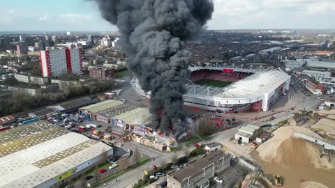 Insane fire in Southampton!