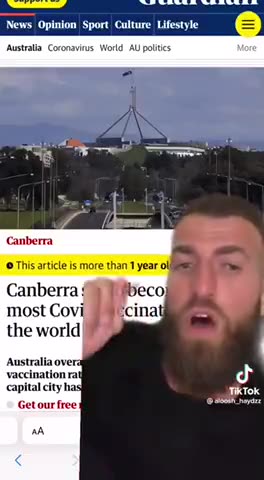 Canberra Australia is the most highly VAXXINATED city now but has a small problem...