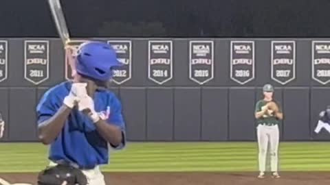 Deep into the night sky baseball game