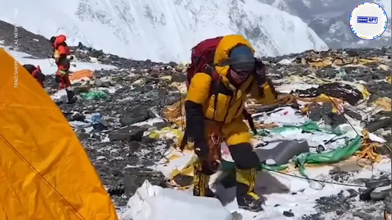 Everest climbers in disbelief over piles of trash left on mountain