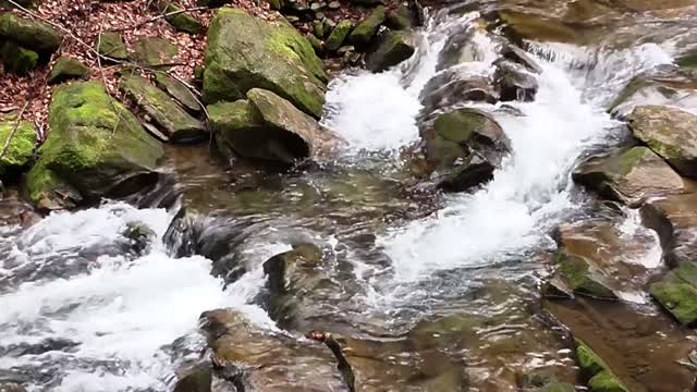 Fantastic view of the running water fountain