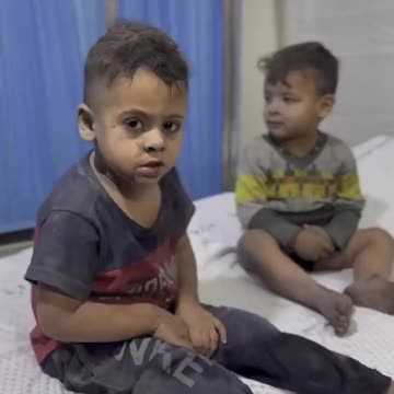The kid looks completely traumatized by what he went through in Gaza.