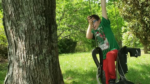 SWINGING TOO CLOSE TO THE TREE