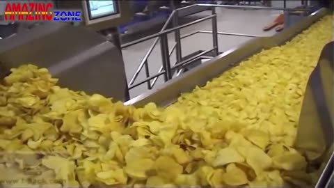 Awesome Automatic Potato Chips Making Machines - Amazing Skills Fast Workers in Food Processing Line