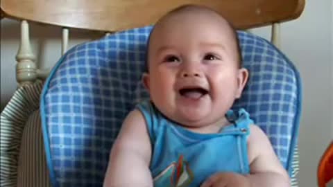 Baby laughing and chuckling