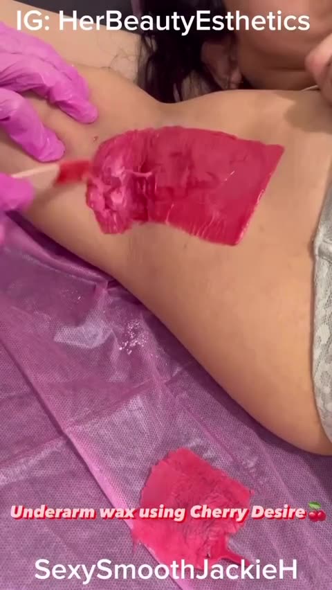Underarm Waxing Tutorial with Cherry Desire Hard Wax | Jackie's Beauty Secrets