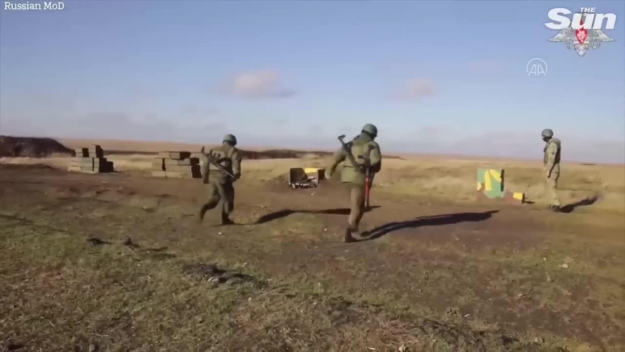 Russian conscripts fire rockets and rifles during military training in Rostov