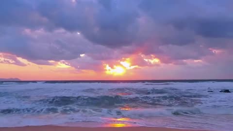 Sunset and ocean