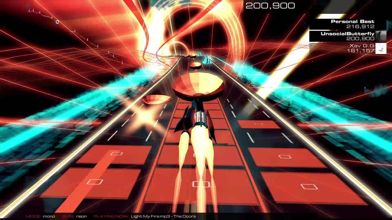 Audiosurf 2 "Light My Fire", by The Doors