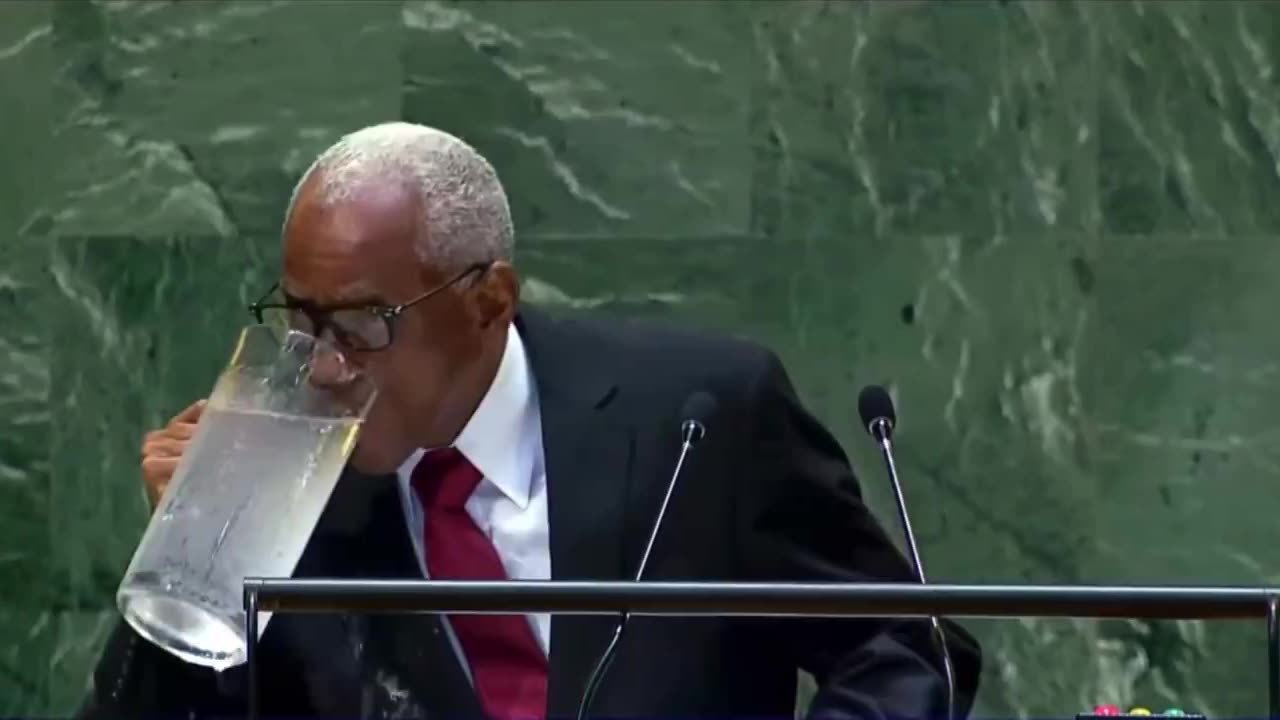 Haitians don’t know how to drink water from glasses apparently.