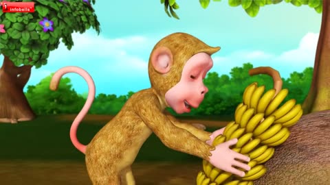 Mockey and bananas cartoon video